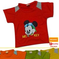 Áo Thun Bé Trai BearZ Kidswear Cổ Tròn Mẫu Chú Chuột Co Giãn Thoải Mái