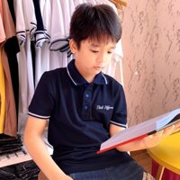 Áo thun bé trai cá tính, năng động, vải cotton 4 chiều cao cấp, thêu cách điệu, size đại (40-65kg)