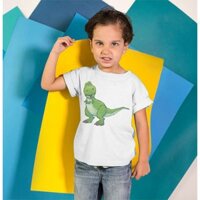 Áo Thun Bé Trai - Chú khủng long xanh súng răng Unisex Cao Cấp SKT20-02414