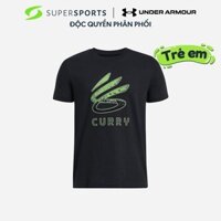 Áo Thun Bé Trai Under Armour Logo - Đen  - 1387102-001