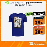 Áo Thun Bé Trai Under Armour Curry Animated - Xanh Dương  - 1383860-400