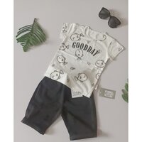 AO THUN BÉ TRAI,bộ áo than nam cánh chim được làm từ 100% vải cotton mềm mại hút mồ hôi cực tốt rất mát mẻ cho mùa hè ạ