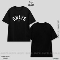 Áo thun Beaver Tee GRAYSLocal Brand tay lỡ form rộng nam nữ Unisex Freeship Extra