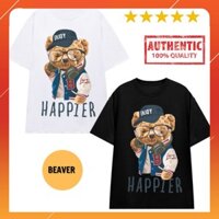 Áo thun Beaver Tee Happier Local Brand tay lỡ form rộng nam nữ Unisex Freeship Extra