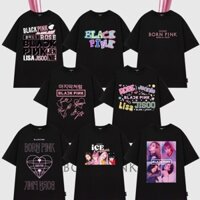 Áo thun blackpink tay lỡ form rộng unisex , áo phông blackpink cotton co giãn 4 chiều in hình IDO NAA