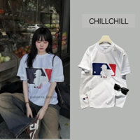 Áo Thun Bóng Chày MLB Nam Nữ Unisex Form Rộng, Áo Phông Tay Lỡ Logo NY Chất Liệu Cotton Model Thun