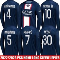 Áo Thun Bóng Đá Dài Tay Plus Size SI 2023 PSG Paris Saint Germain