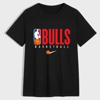 Áo Thun Bóng Rổ Chicago Bulls Chất Liệu Cotton 100% Thoáng Mát Áo NBA Phong Cách Thể Thao Đường Phố