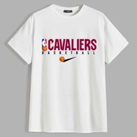Áo Thun Bóng Rổ Cleveland Cavaliers Nam Nữ Chất Cotton 100% Thoáng Mát Phong Cách Thể Thao Đường Phố