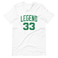 Áo thun bóng rổ Larry Legend 33 Larry Bird Áo thun ngắn tay