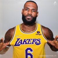 Áo thun bóng rổ logo BIBIGO NBA Lakers 6 Lebron James Jersey 4kYO ❕