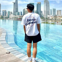 Áo thun BOXY AASTU AA GARMENT LOGO TEE vải cotton cao cấp, hình in siêu bền, giặt máy không bị xù lông local brand