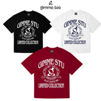 Áo Thun Boxy Gimme Phối Chữ - Premium Cotton Sợi Đôi 260gsm - 2 Chiều