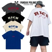 Áo thun boxy local brand 280gsm form ngắn tay lỡ cotton 2 chiều cặp đôi chữ thêu px pandaxvn polime Pao_store18