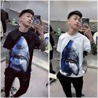 Áo Thun Cá Heo Xanh ❤ Áo Phông Cotton Dày Dặn Dáng Rộng Nam Nữ NA783