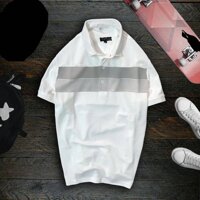 Áo thun cá sâu nam sọc ngực lịch lãm - Sọc xám - M