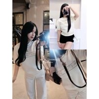 Áo thun cadigan len dáng lửng in hình ngôi sao , áo thun len tăm liểu dáng basic dễ mặc AD21