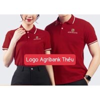 Áo thun cao cấp logo thêu Agribank, áo thun đồng phục ngân hàng Agribank