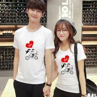 Áo thun cặp đôi xinh xắn- giá 1 áo - Áo nam,S