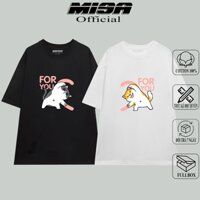 Áo thun cặp nam nữ form rộng tay lỡ MISA chất liệu cotton thích hợp cho cặp đôi, bạn thân CAPCHOMEO