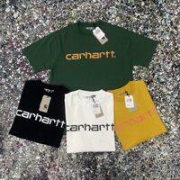 Áo thun Carhartt mùa hè đơn giản in chữ Áo thun ngắn tay nam nữ Cặp đôi