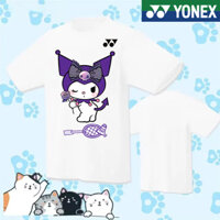 Áo thun cầu lông Yonex áo khoác cầu lông dành cho nữ tay ngắn cặp đôi người lớn và trẻ em khô nhanh cầu lông quần áo thi đấu thể thao quần áo