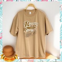 Áo thun cho bé trai size đại, Áo cộc tay trẻ em 14-20 tuổi in chữ Running cao cấp vải cotton kiểu dáng thời trang