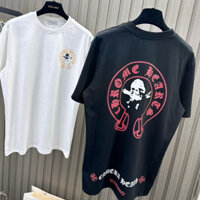Áo thun chrome heart Nam nữ. áp phông in chữ chrome cotton 2 chiều co dãn thấm hút mồ hôi New 2023