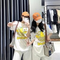 Áo Thun Chữ Vàng adi.das, Đủ Tem Mac Chất Vải Dày 100% Cotton Định Lượng 250g