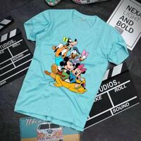 Áo thun chuột Mickey Donald xinh xắn dễ thương chất thun đẹp - Xanh Thiên Thanh,5