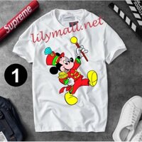 Áo thun Chuột Mickey Minnie Mouse - Hoạt hình - Unisex - Tay lỡ - Nam nữ - Lilymall.net Log 54 - 031