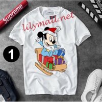 Áo thun Chuột Mickey Minnie Mouse - Hoạt hình - Unisex - Tay lỡ - Nam nữ - Lilymall.net Log 54 - 070