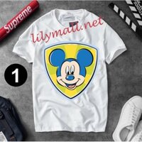 Áo thun Chuột Mickey Minnie Mouse - Hoạt hình - Unisex - Tay lỡ - Nam nữ - Lilymall.net Log 54 - 094
