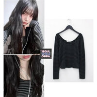 Áo thun cổ chữ u sâu sọc mini Hàn Quốc / AESPA KARINA chọn chính hãng 100%