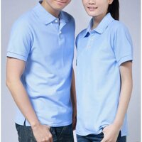 Áo Thun Có Cổ Màu Xanh Biển Cá Sấu 4 Chiều - S,Xanh Biển