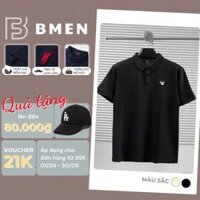 Áo thun có cổ nam BMEN, polo nam nữ trắng đen cổ bẻ phong cách trẻ trung thời thượng BM051