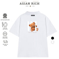 Áo Thun Có Cổ Polo Asian Rich Premium Tee Gấu Teddy Bear Hi Nice To Meet You