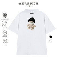 Áo Thun Có Cổ Polo Asian Rich Premium Tee Gấu Mũ Len Teddy Bear Beanie