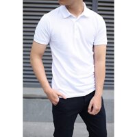 Áo Thun Có Cổ Vải Cá Sấu Co Dãn 4 Chiều - Size S,Xanh Dương
