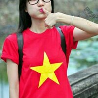 Áo thun cờ đỏ sao vàng Việt Nam hàng tốt cao cấp - Đỏ,M