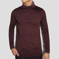 Áo thun cổ lọ nam tay dài giữ nhiệt KING  - Nâu,M  50 - 60 kg 1m70