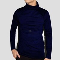 Áo thun cổ lọ nam tay dài giữ nhiệt KING  - Xanh đen,2XL 80 - 90kg1m70