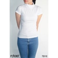 Áo thun cổ lọ nữ tay ngắn Facioshop T16