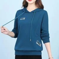 Áo thun có mũ trùm đầu dài tay có mũ trùm đầu cho nữ