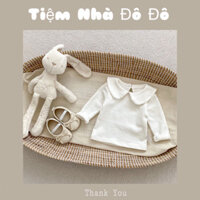 Áo thun cổ sen dài tay giữ nhiệt thu đông dày dặn dễ phối đồ cho em bé gái sơ sinh xinh xắn 4-15kg