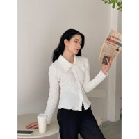 Áo thun cổ somi Sami Top ZUKY màu trắng