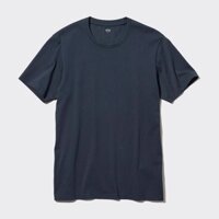 Áo thun cổ tròn bằng cotton SUPIMA đa chức năng dành cho nam và nữ Uniqlo (tất cả đều cotton ngắn tay màu trơn)