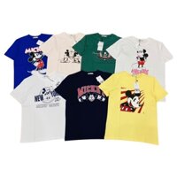 Áo thun cổ tròn in hình chuột Mickey Za.ra nhiều màu VNXK vải đẹp form suông