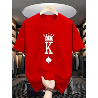 Áo Thun Cổ Tròn In Hình K Form Rộng Unisex Tay Lỡ Vải Cotton Cao Cấp, Áo Phông Nam Nữ Phong Cách Hàn Quốc