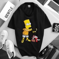 Áo thun cổ tròn ngắn tay in hình SIMPSONS unisex, áo phông không cổ cao cấp mẫu mới 2022 The Sky House